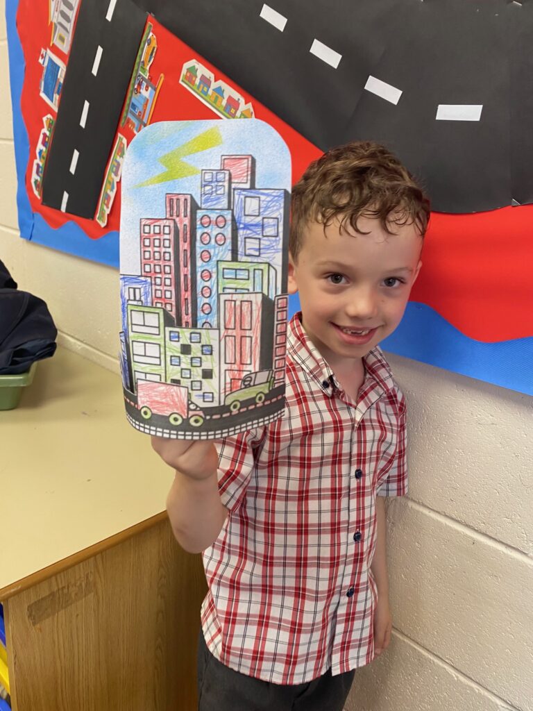 Year 1 Creating 3D Cities for their &#8216;Unity in the Community&#8217; unit, Copthill School