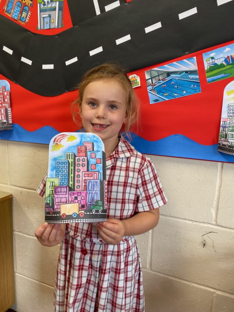 Year 1 Creating 3D Cities for their &#8216;Unity in the Community&#8217; unit, Copthill School