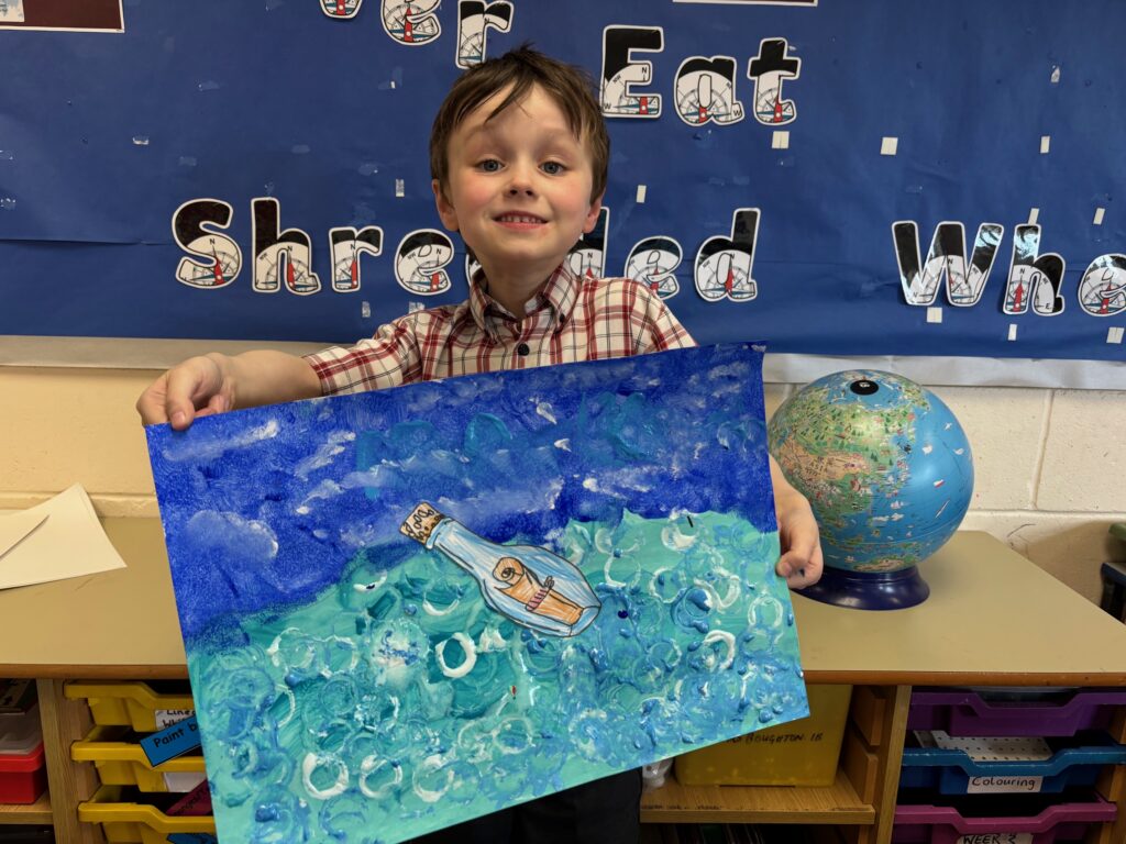 Message in a bottle in the Atlantic Ocean&#8230;, Copthill School