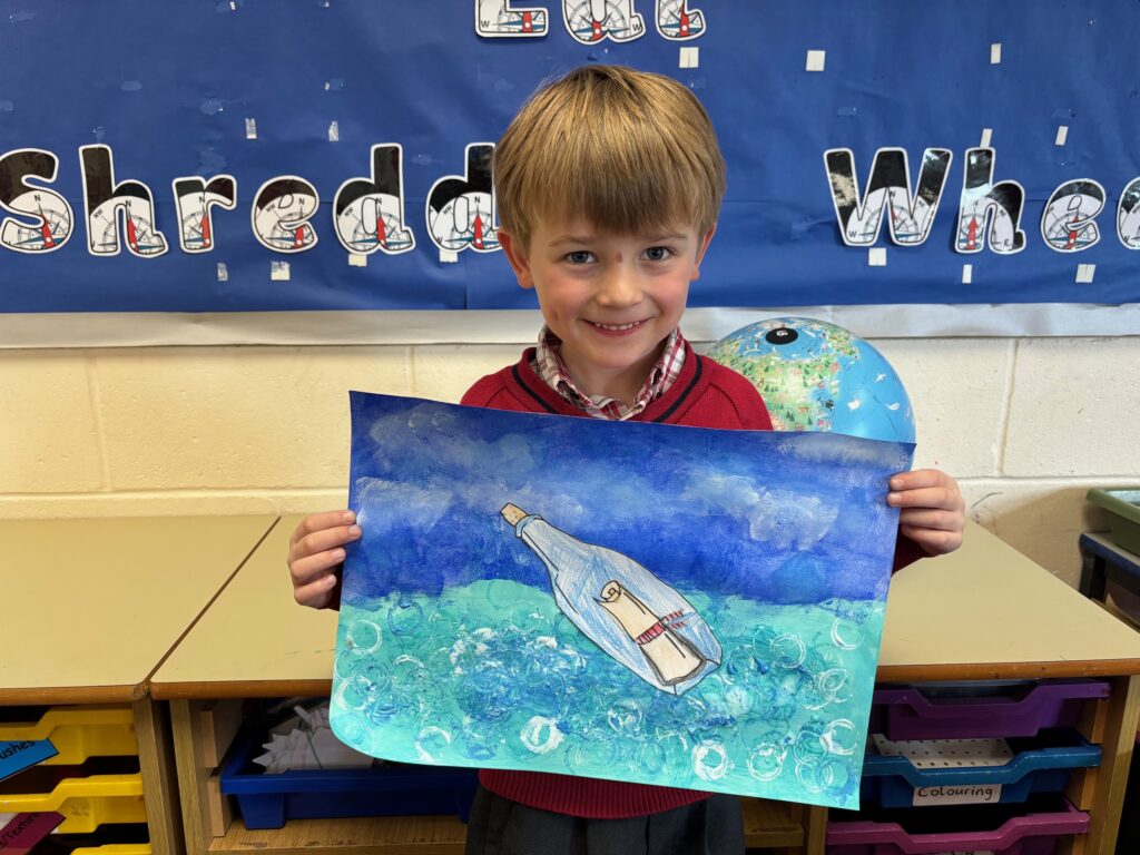 Message in a bottle in the Atlantic Ocean&#8230;, Copthill School