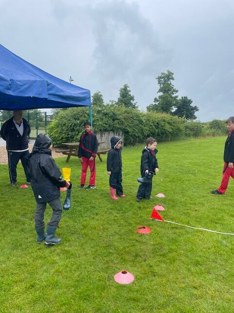 A spot of welly wanging on a rainy afternoon&#8230;, Copthill School