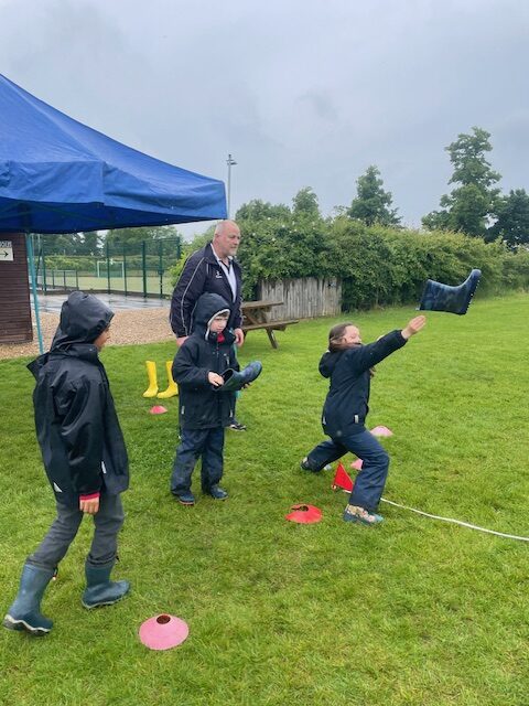 A spot of welly wanging on a rainy afternoon&#8230;, Copthill School