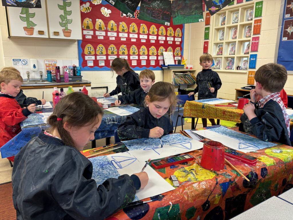 Monet inspired sailboats&#8230;, Copthill School