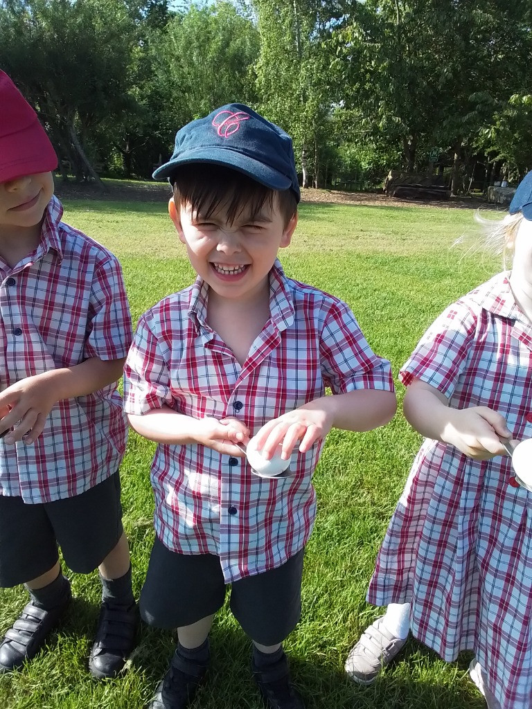 Egg and Spoon Races and Exploring the Main School Playground, Copthill School