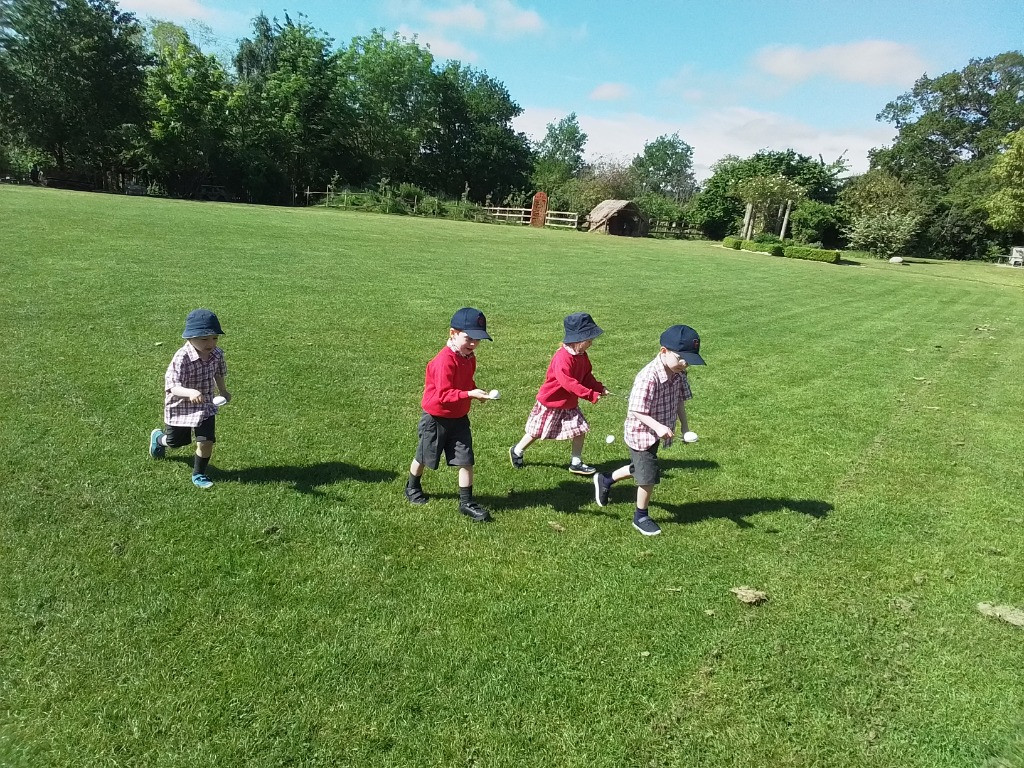 Egg and Spoon Races and Exploring the Main School Playground, Copthill School