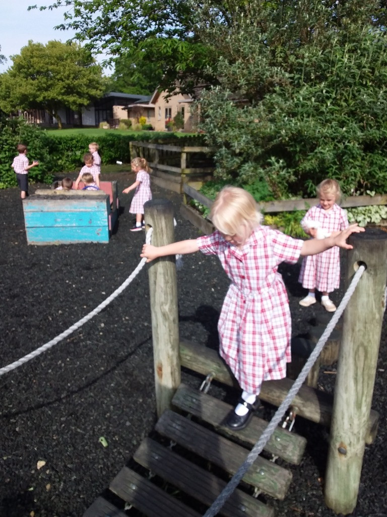 Egg and Spoon Races and Exploring the Main School Playground, Copthill School