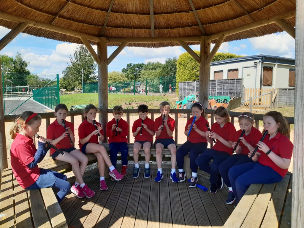 Bandstand recorder time, Copthill School