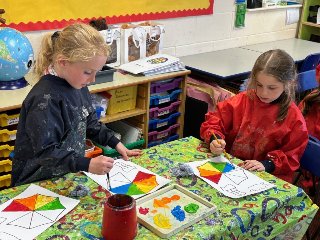 Rainbows and singing in the rain&#8230;, Copthill School