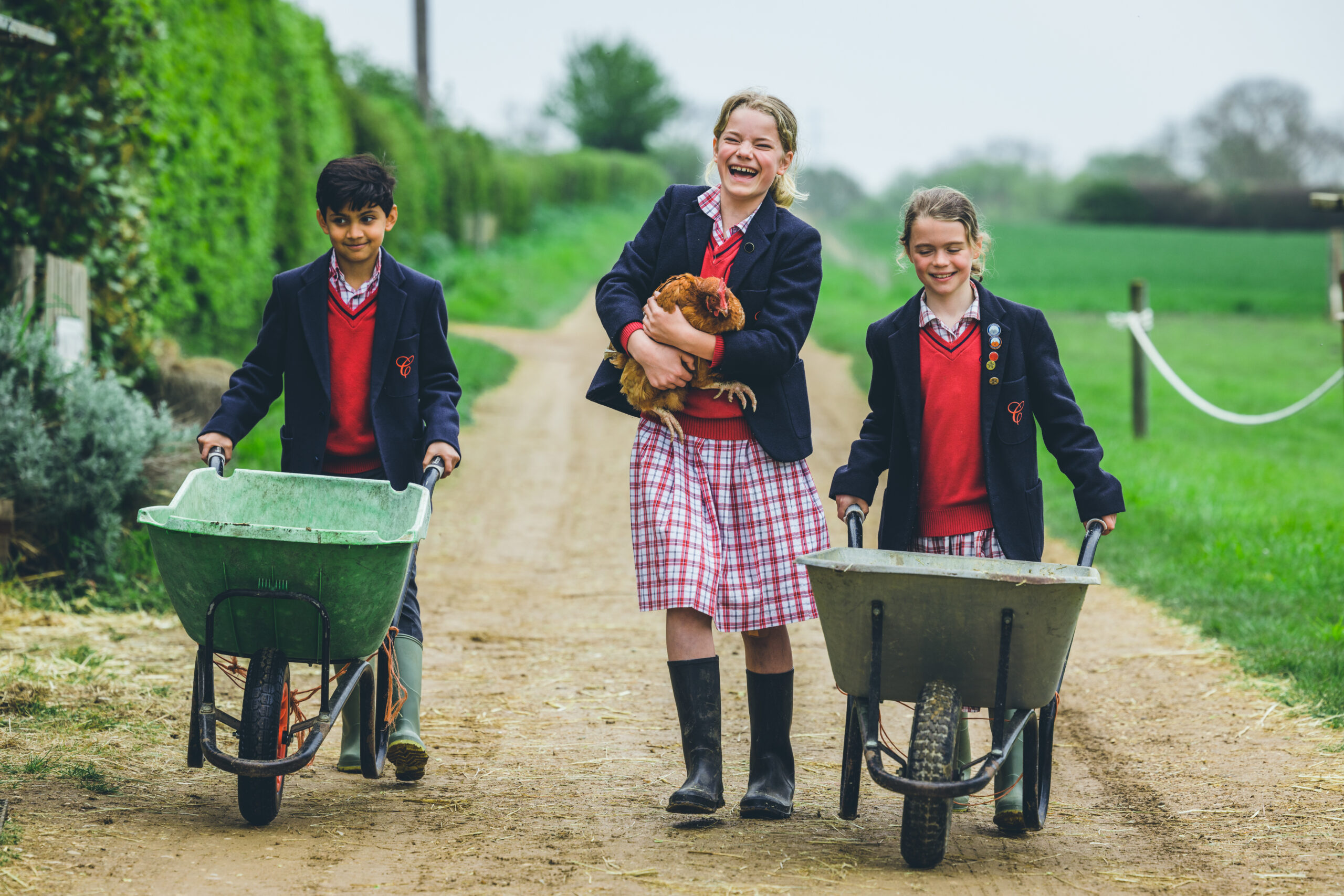 On the farm, Copthill School