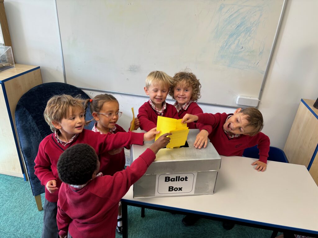 Year 1 Voting at the Polling Station&#8230;, Copthill School