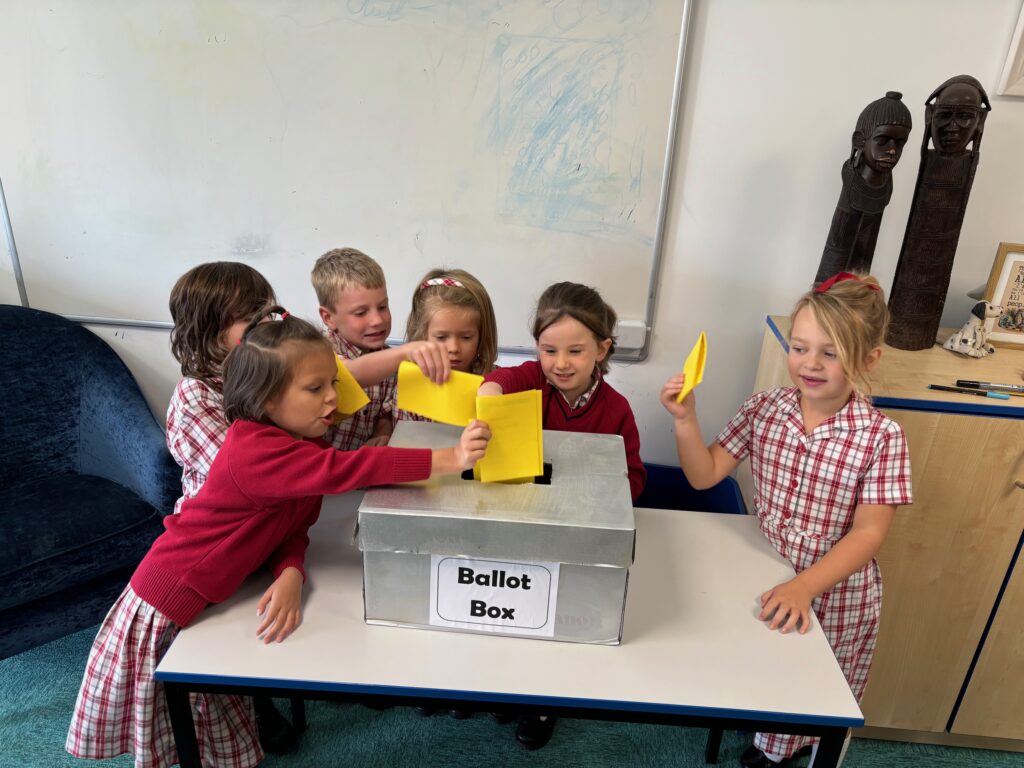 Year 1 Voting at the Polling Station&#8230;, Copthill School