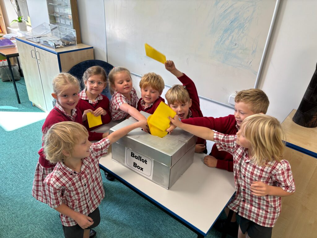 Year 1 Voting at the Polling Station&#8230;, Copthill School