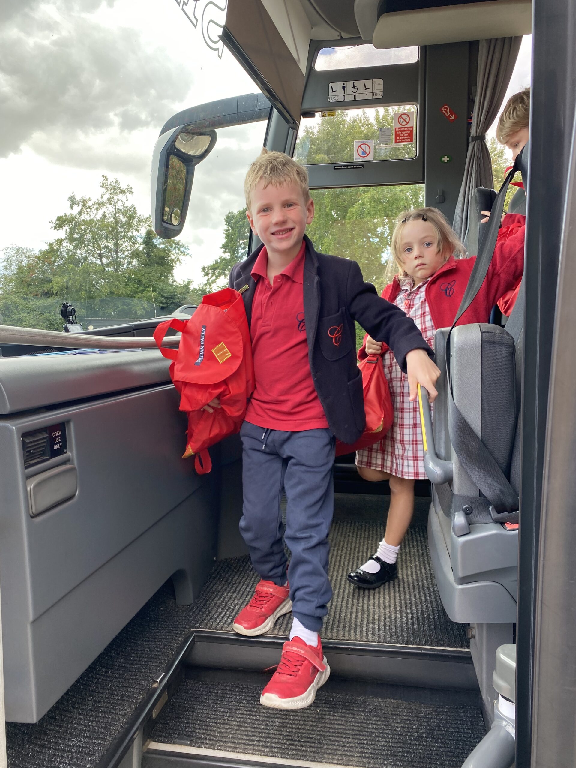 Our first swim, Copthill School