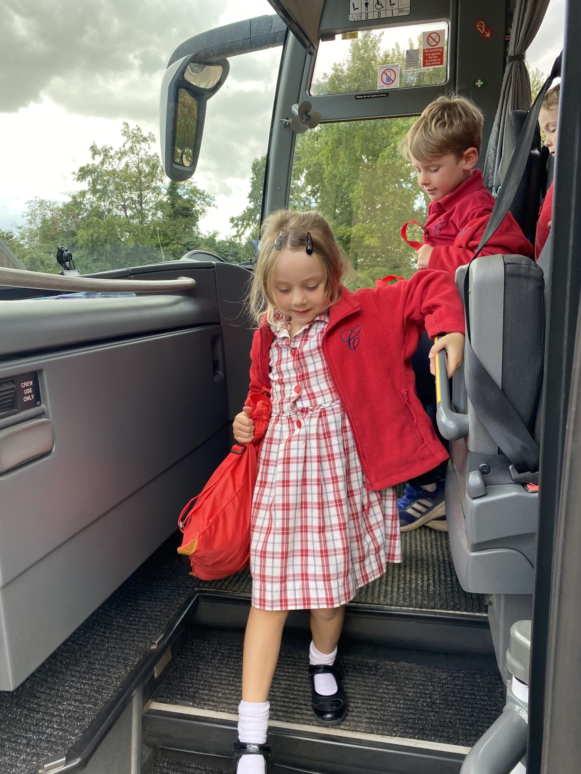 Our first swim, Copthill School