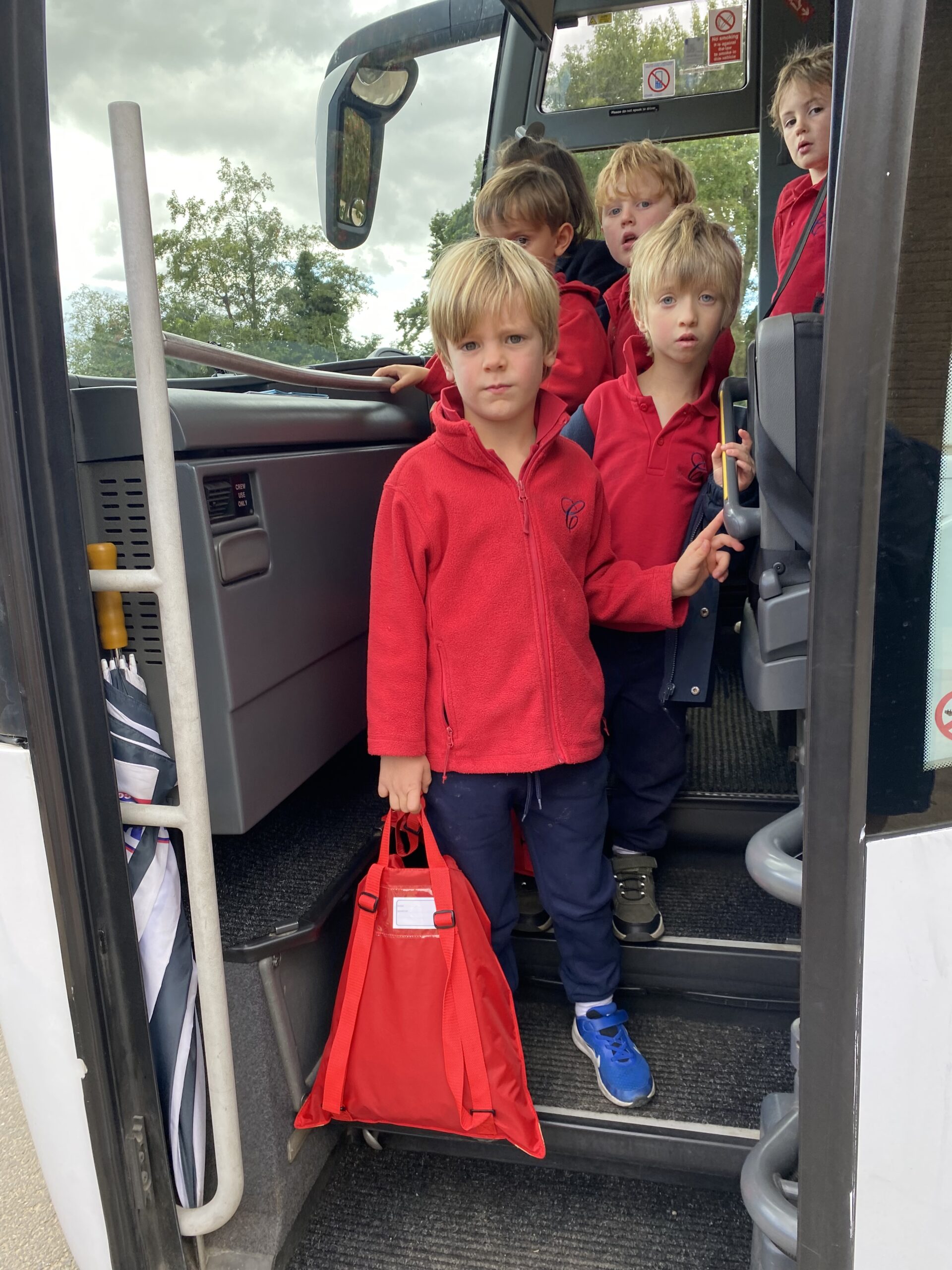 Our first swim, Copthill School