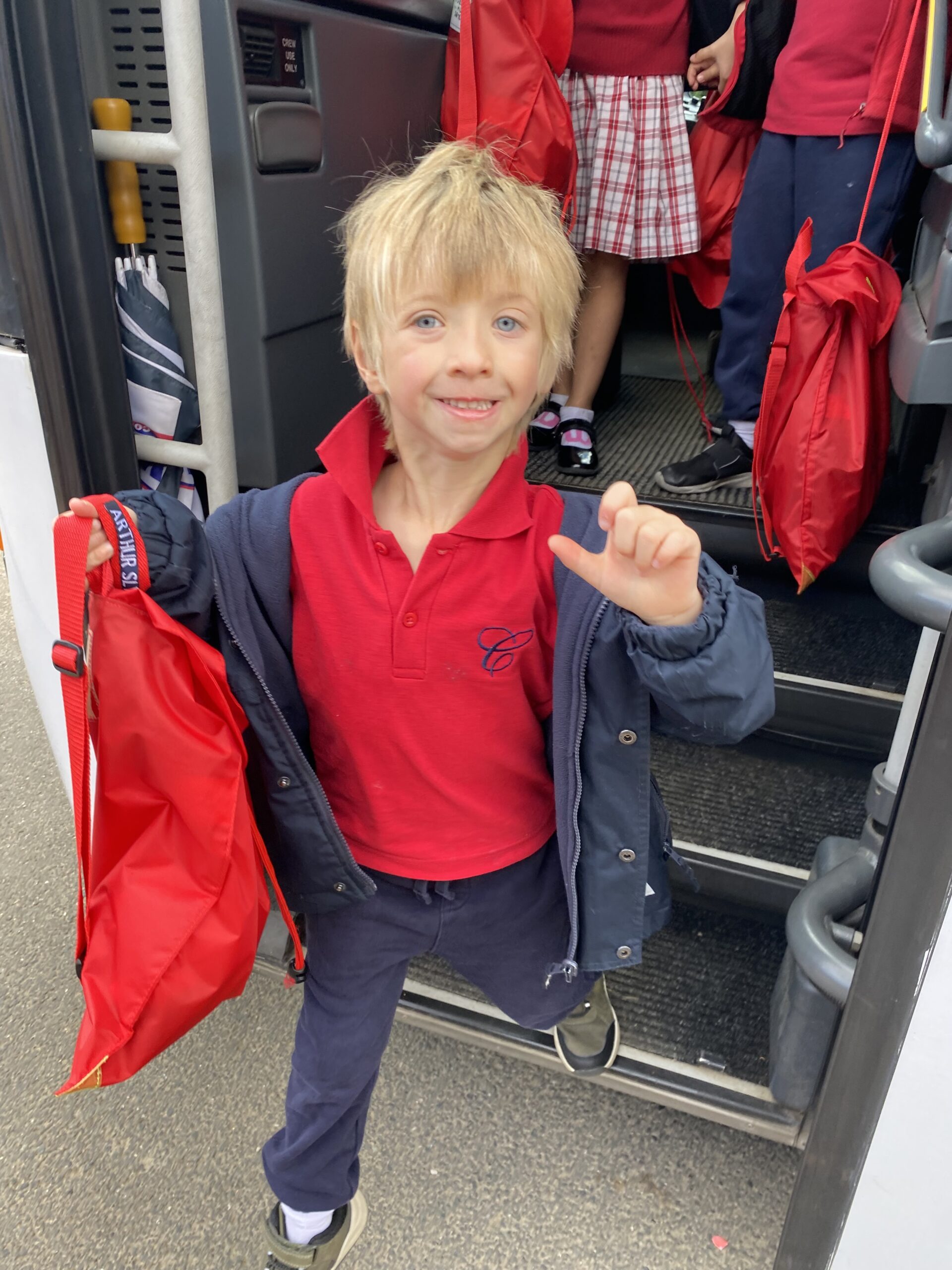 Our first swim, Copthill School