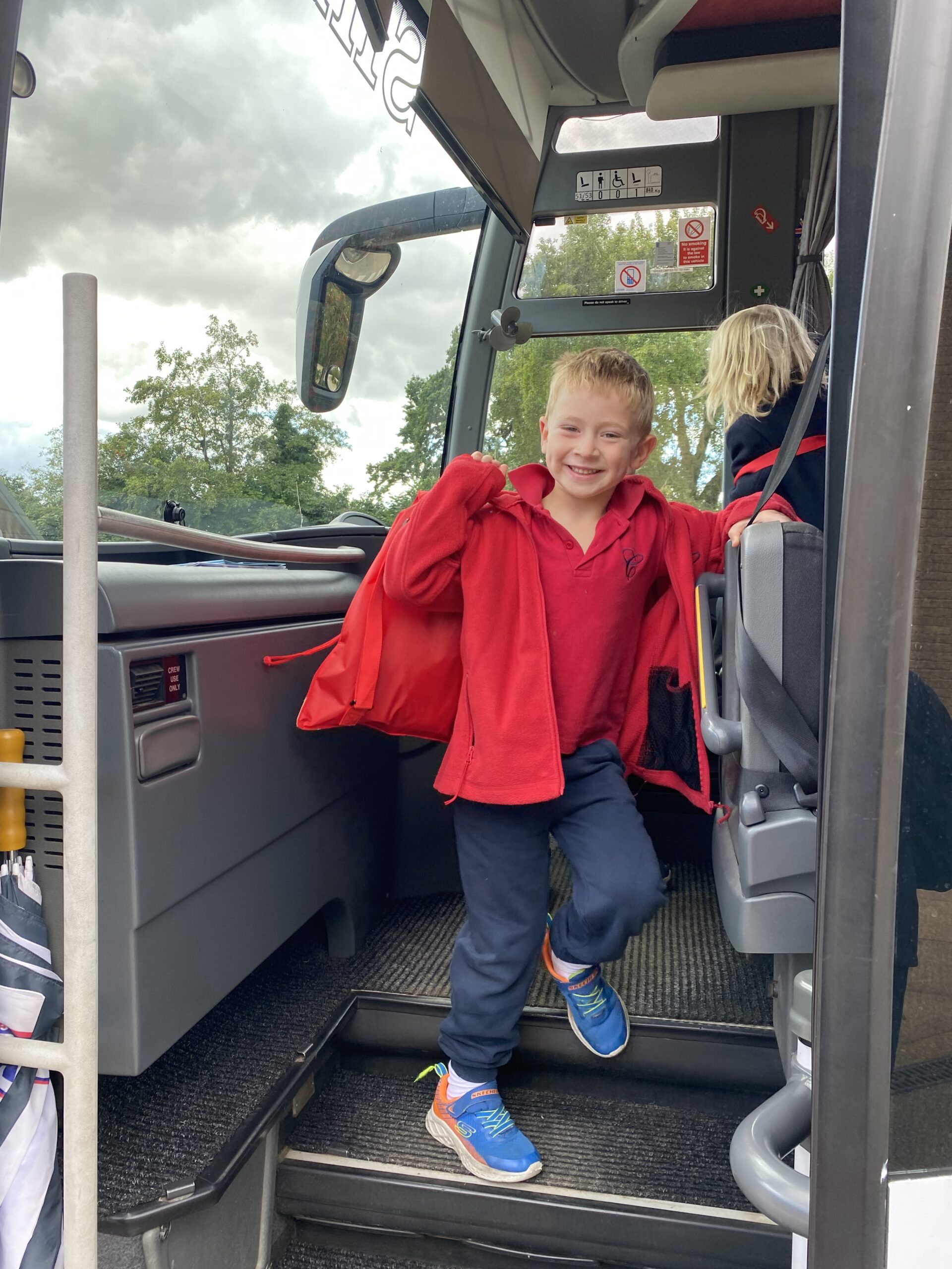 Our first swim, Copthill School