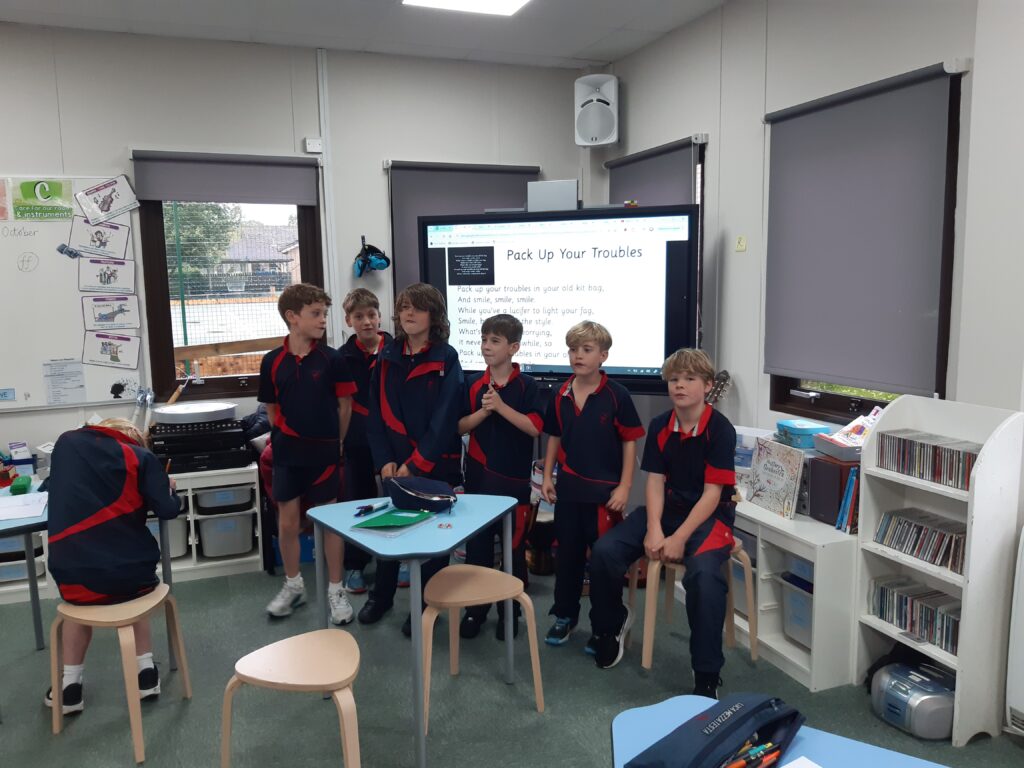 Year 6 Wartime song arrangers, Copthill School