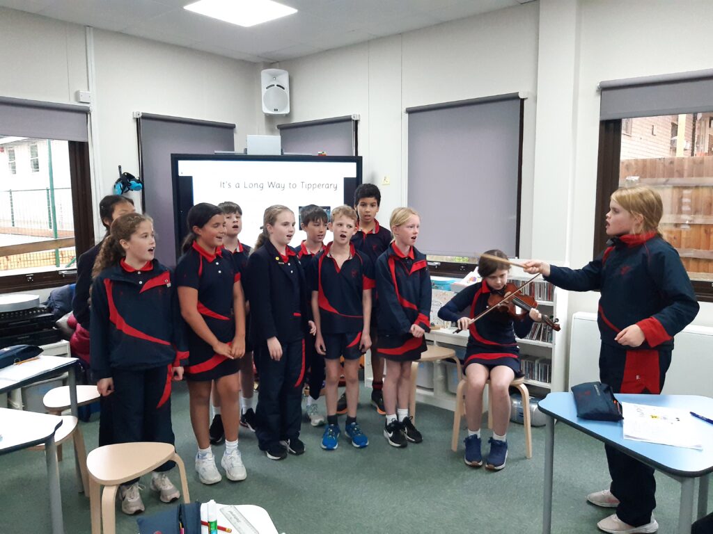 Year 6 Wartime song arrangers, Copthill School