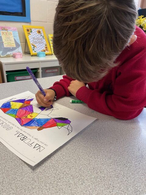 Ordinal numbers in maths and the start of our Rhino art work!, Copthill School