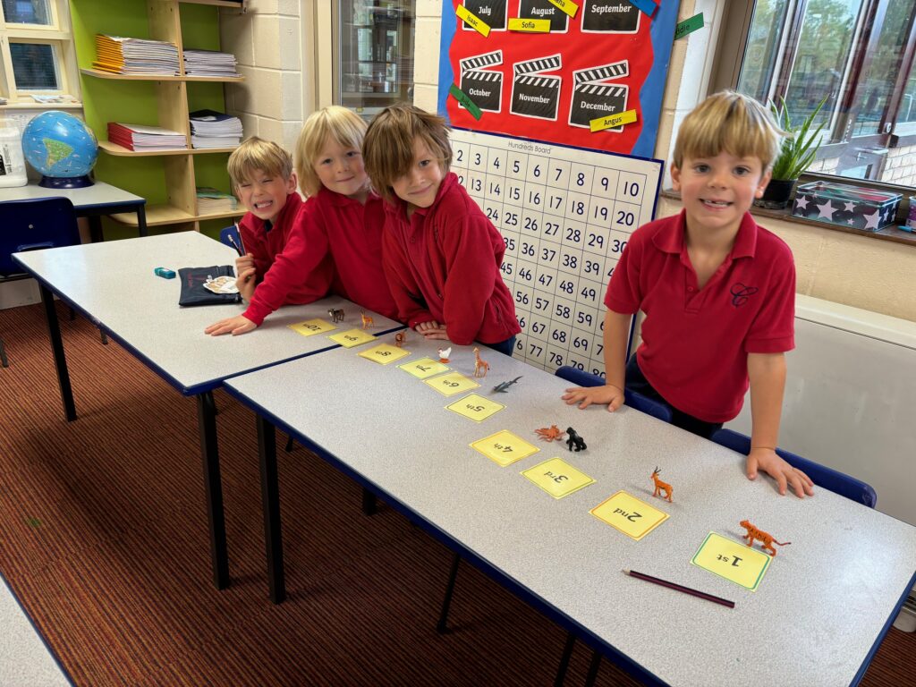 Ordinal numbers in maths and the start of our Rhino art work!, Copthill School