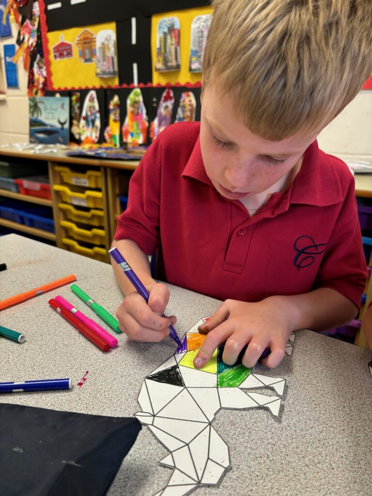 Ordinal numbers in maths and the start of our Rhino art work!, Copthill School