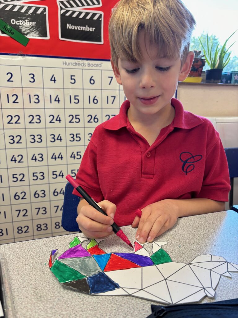 Ordinal numbers in maths and the start of our Rhino art work!, Copthill School