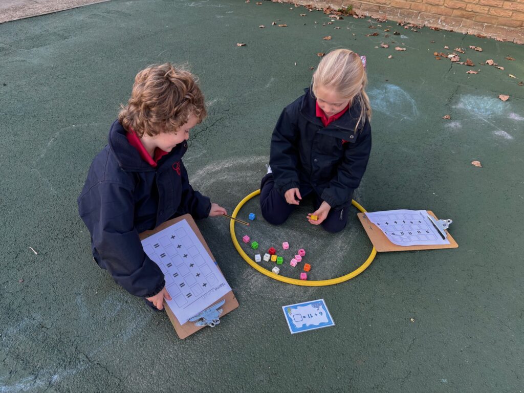 Racing outside for outdoor maths&#8230;, Copthill School