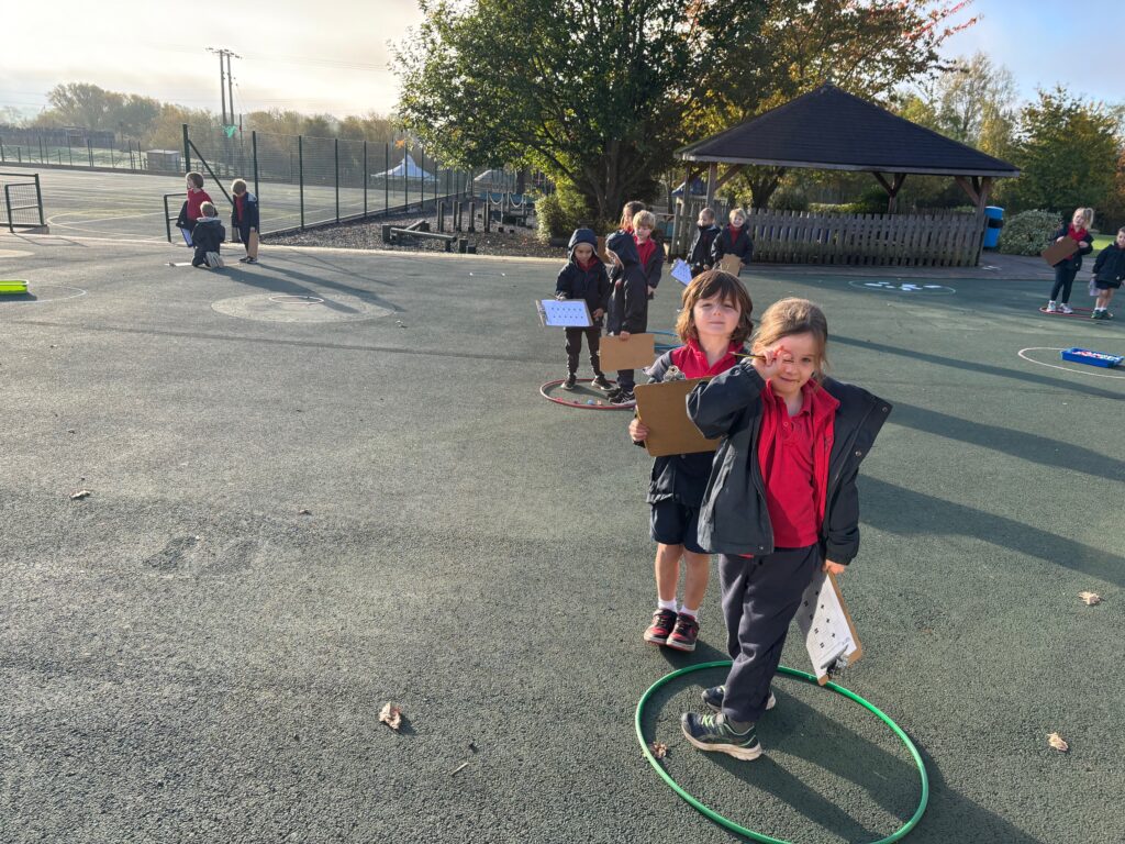 Racing outside for outdoor maths&#8230;, Copthill School