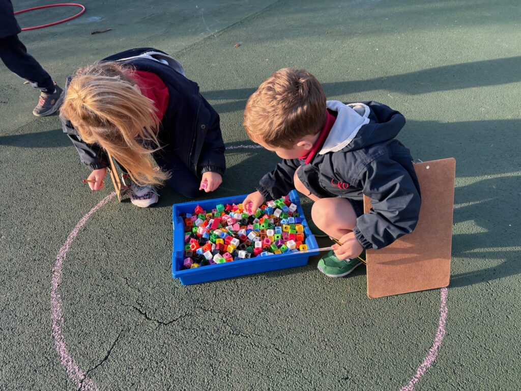 Racing outside for outdoor maths&#8230;, Copthill School