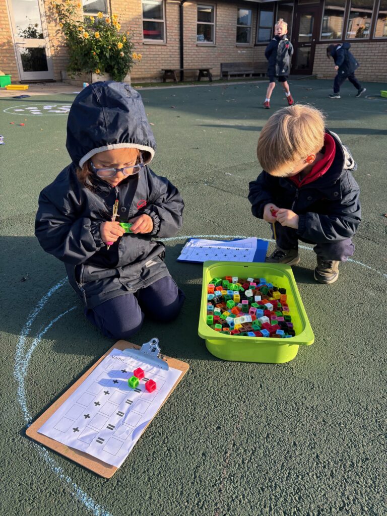 Racing outside for outdoor maths&#8230;, Copthill School