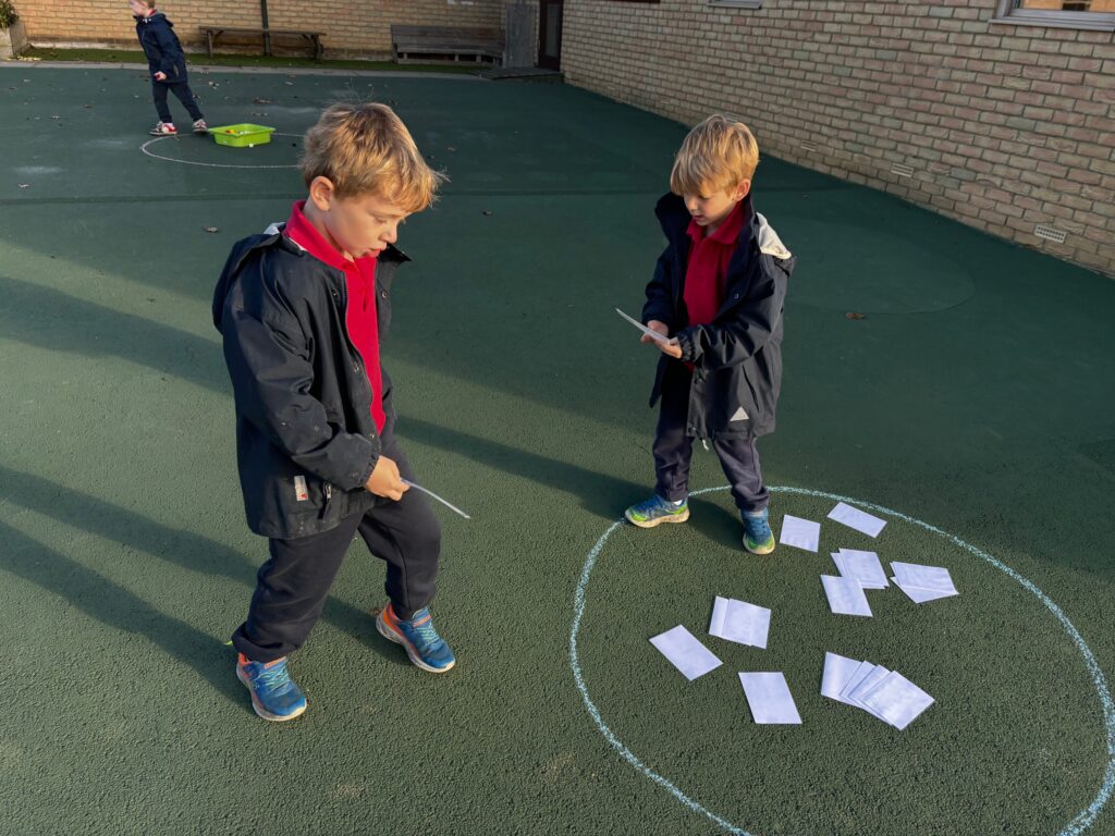 Racing outside for outdoor maths&#8230;, Copthill School