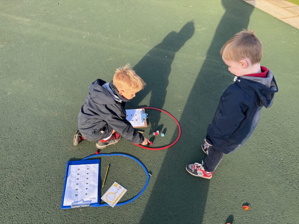 Racing outside for outdoor maths&#8230;, Copthill School