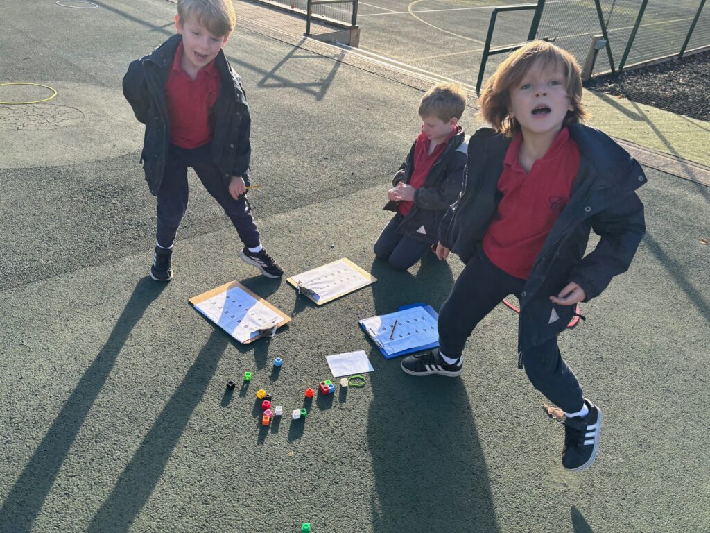 Racing outside for outdoor maths&#8230;, Copthill School