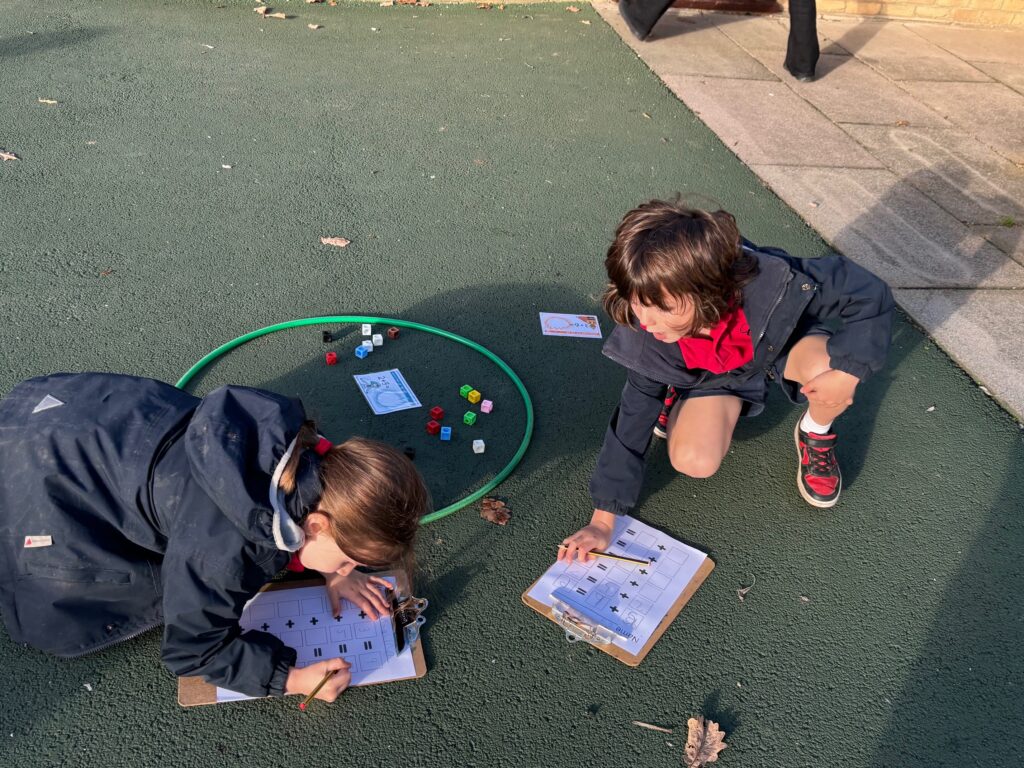 Racing outside for outdoor maths&#8230;, Copthill School