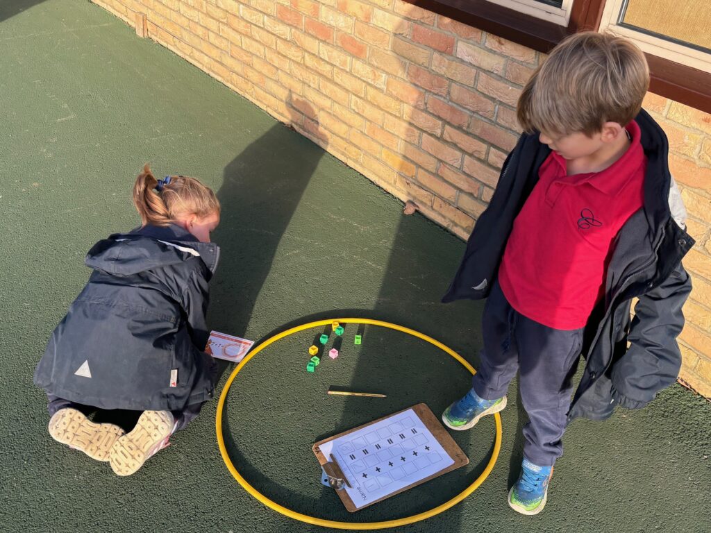 Racing outside for outdoor maths&#8230;, Copthill School