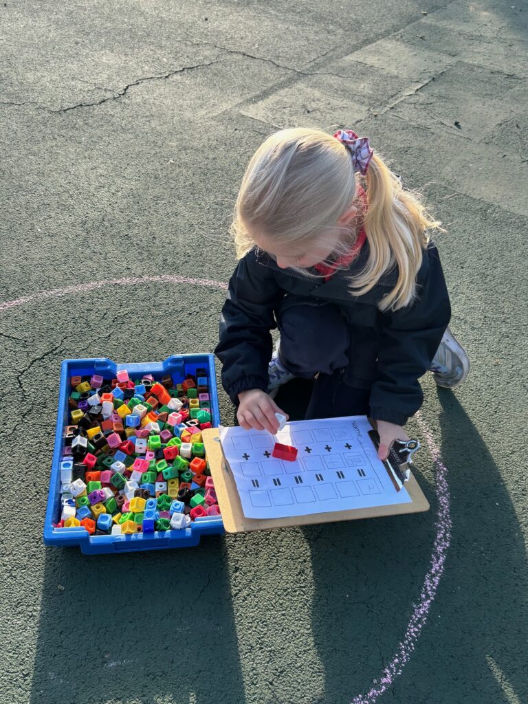 Racing outside for outdoor maths&#8230;, Copthill School