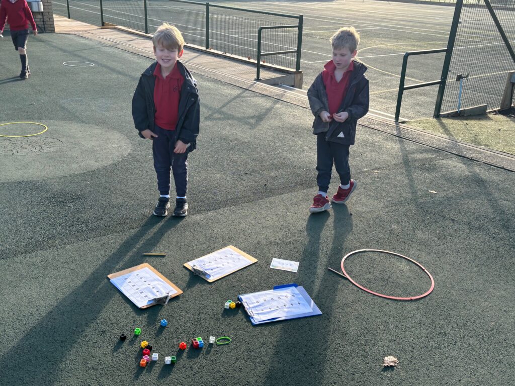 Racing outside for outdoor maths&#8230;, Copthill School