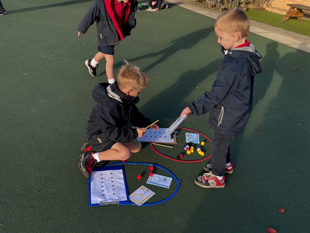 Racing outside for outdoor maths&#8230;, Copthill School