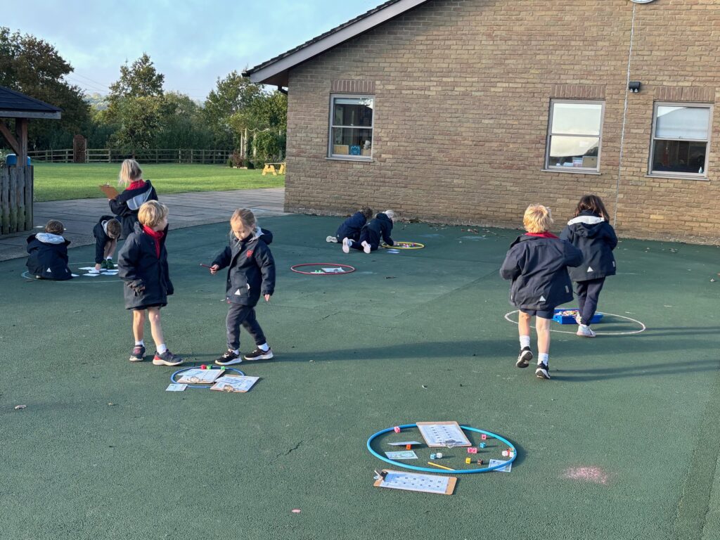 Racing outside for outdoor maths&#8230;, Copthill School