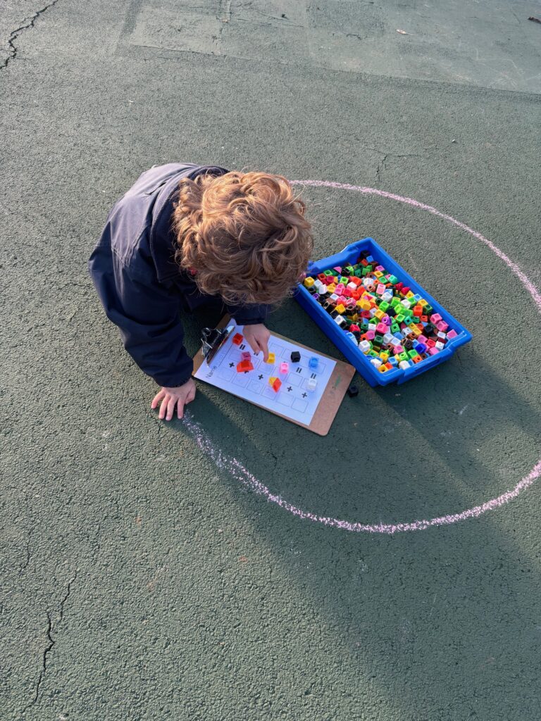 Racing outside for outdoor maths&#8230;, Copthill School