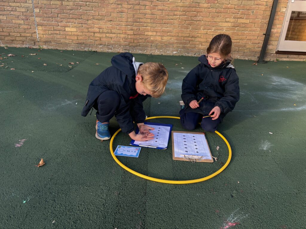 Racing outside for outdoor maths&#8230;, Copthill School