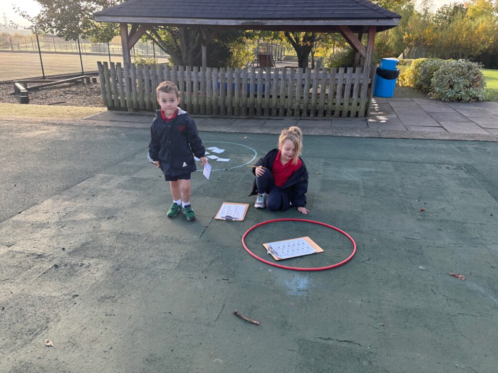 Racing outside for outdoor maths&#8230;, Copthill School