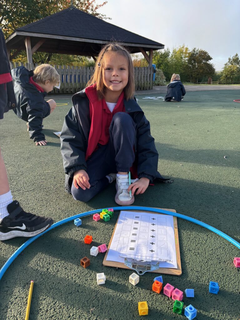 Racing outside for outdoor maths&#8230;, Copthill School