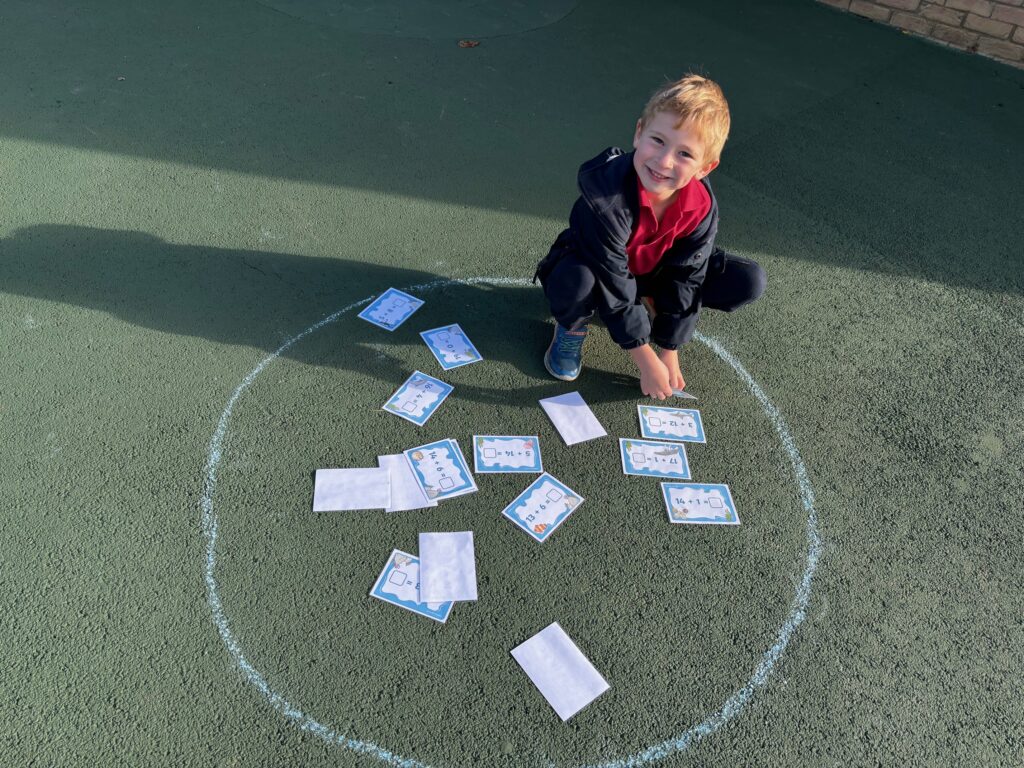 Racing outside for outdoor maths&#8230;, Copthill School