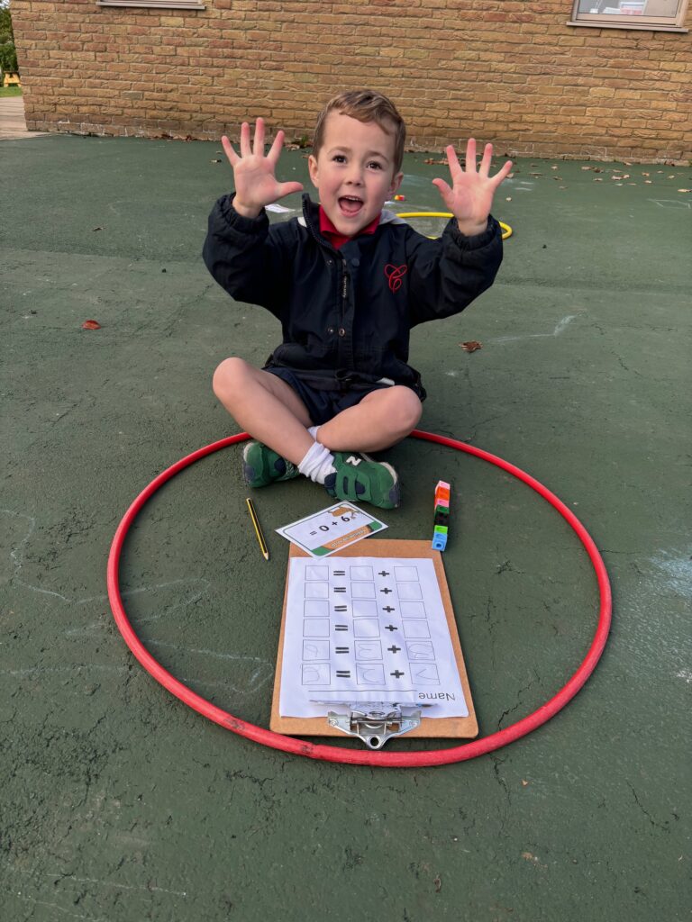 Racing outside for outdoor maths&#8230;, Copthill School