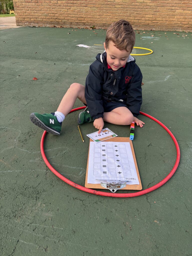 Racing outside for outdoor maths&#8230;, Copthill School