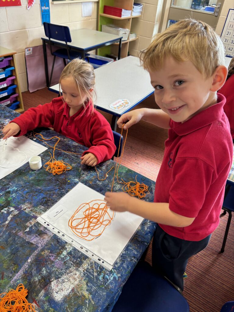 Crazy string pumpkins&#8230;, Copthill School