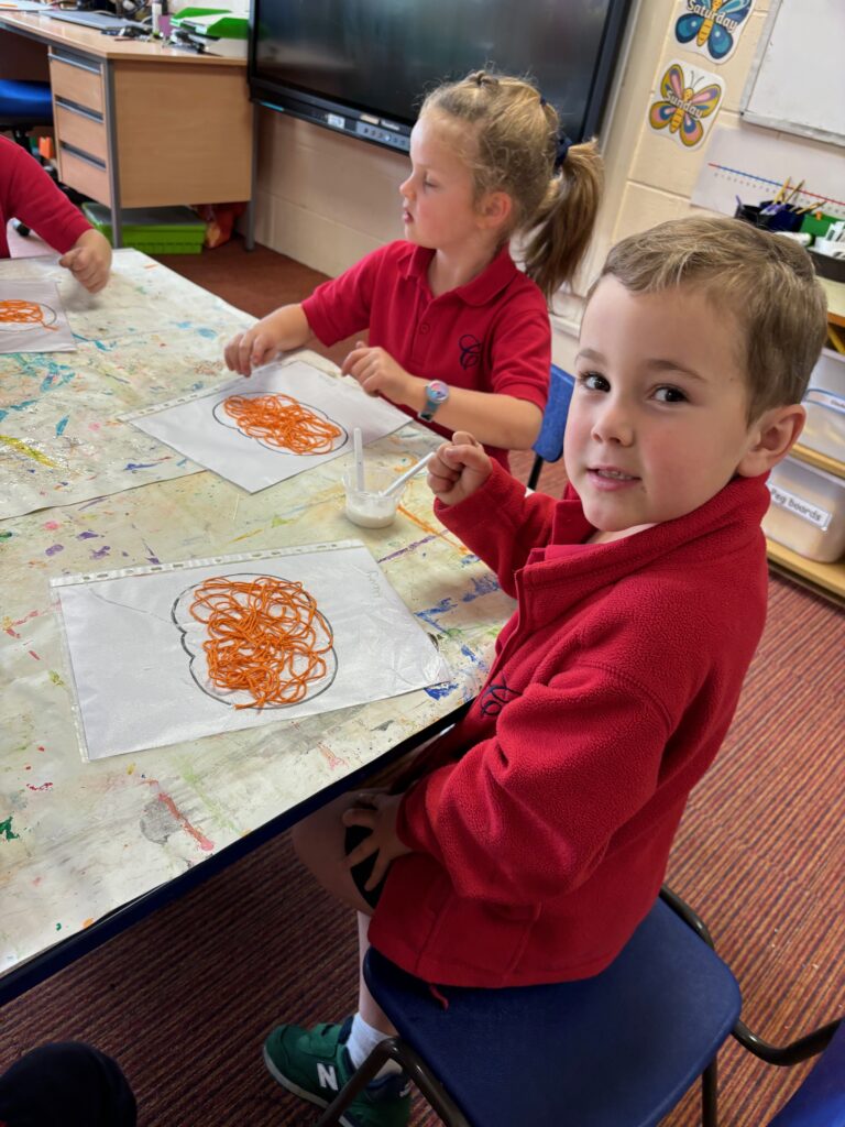 Crazy string pumpkins&#8230;, Copthill School