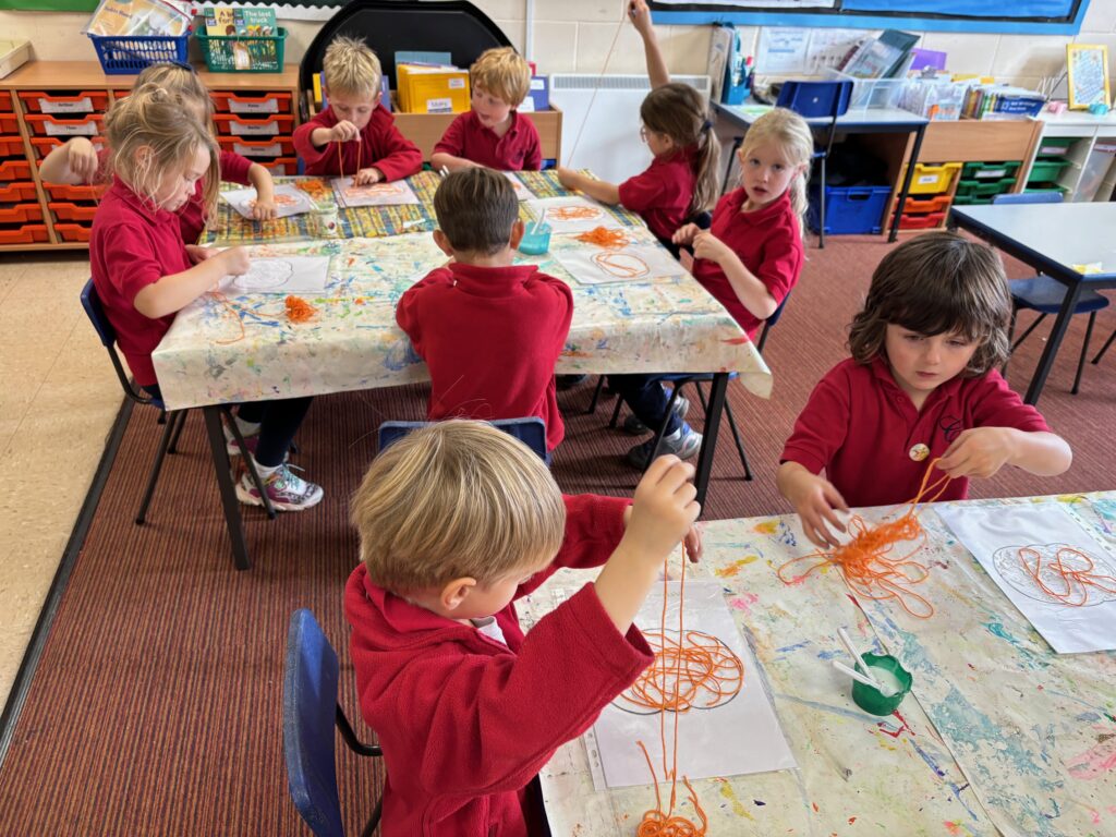 Crazy string pumpkins&#8230;, Copthill School